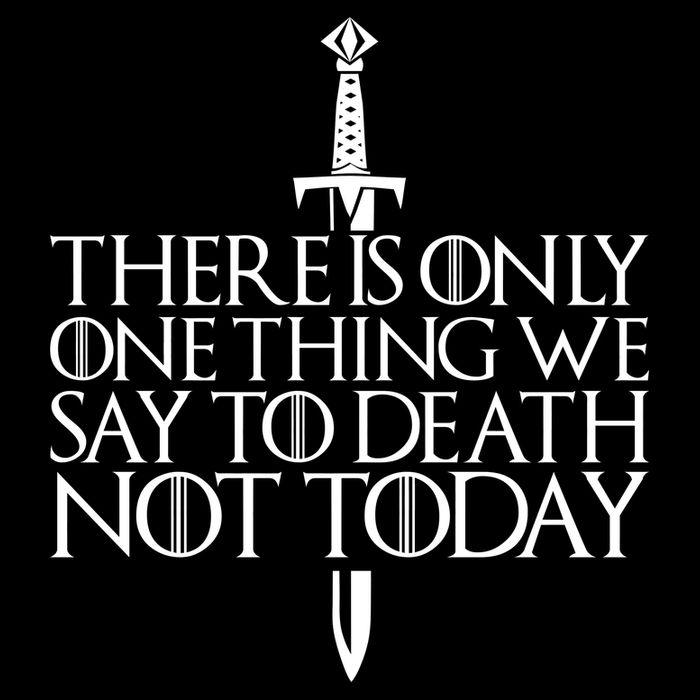 There Is Only One Thing We Say To Death Not Today Poster