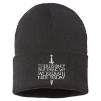 There Is Only One Thing We Say To Death Not Today Sustainable Knit Beanie