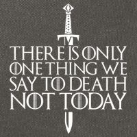 There Is Only One Thing We Say To Death Not Today Cotton Canvas Backpack