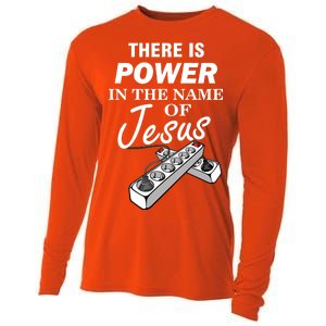 There Is Power In The Name of Jesus Cooling Performance Long Sleeve Crew