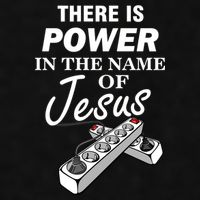 There Is Power In The Name of Jesus Ladies PosiCharge Tri-Blend Wicking Tank