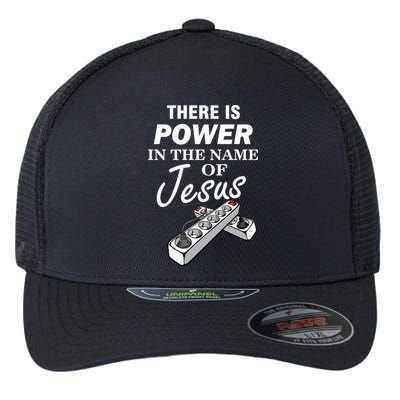 There Is Power In The Name of Jesus Flexfit Unipanel Trucker Cap