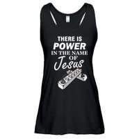 There Is Power In The Name of Jesus Ladies Essential Flowy Tank