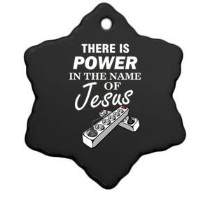 There Is Power In The Name of Jesus Ceramic Star Ornament