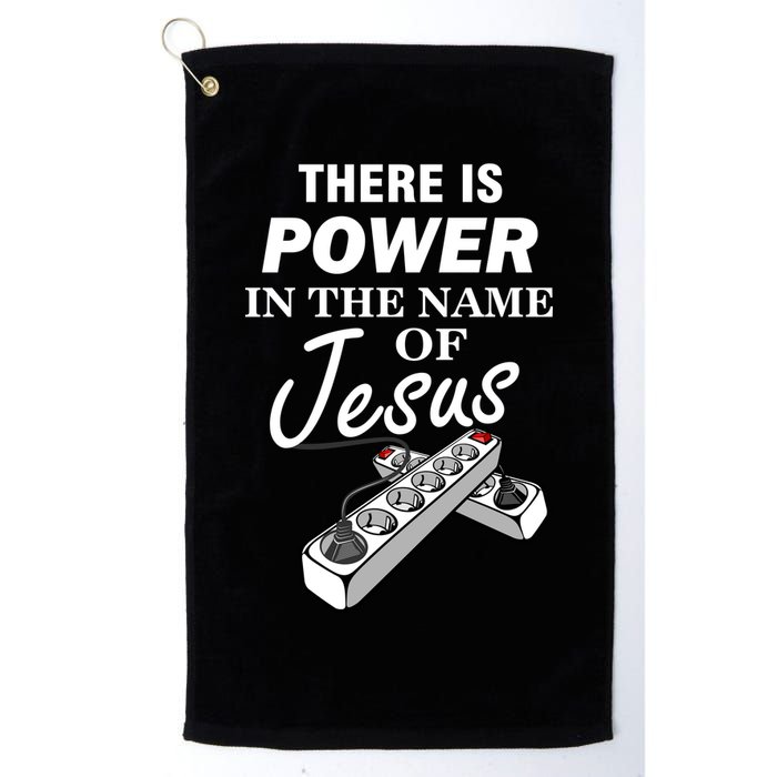 There Is Power In The Name of Jesus Golf Towel