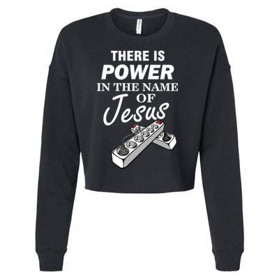 There Is Power In The Name of Jesus Cropped Pullover Crew