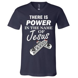 There Is Power In The Name of Jesus V-Neck T-Shirt