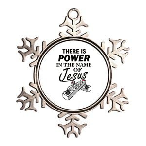 There Is Power In The Name of Jesus Metallic Star Ornament