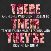 There Their They're Grammar Lessons Garment-Dyed Fleece Hoodie
