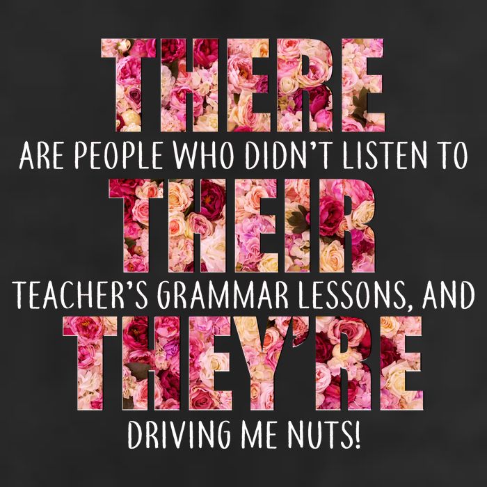 There Their They're Grammar Lessons Garment-Dyed Fleece Hoodie