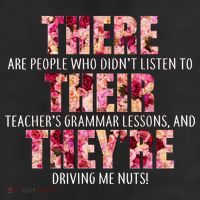 There Their They're Grammar Lessons 11oz C Handle Ceramic Mug