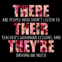 There Their They're Grammar Lessons Drawstring Bag