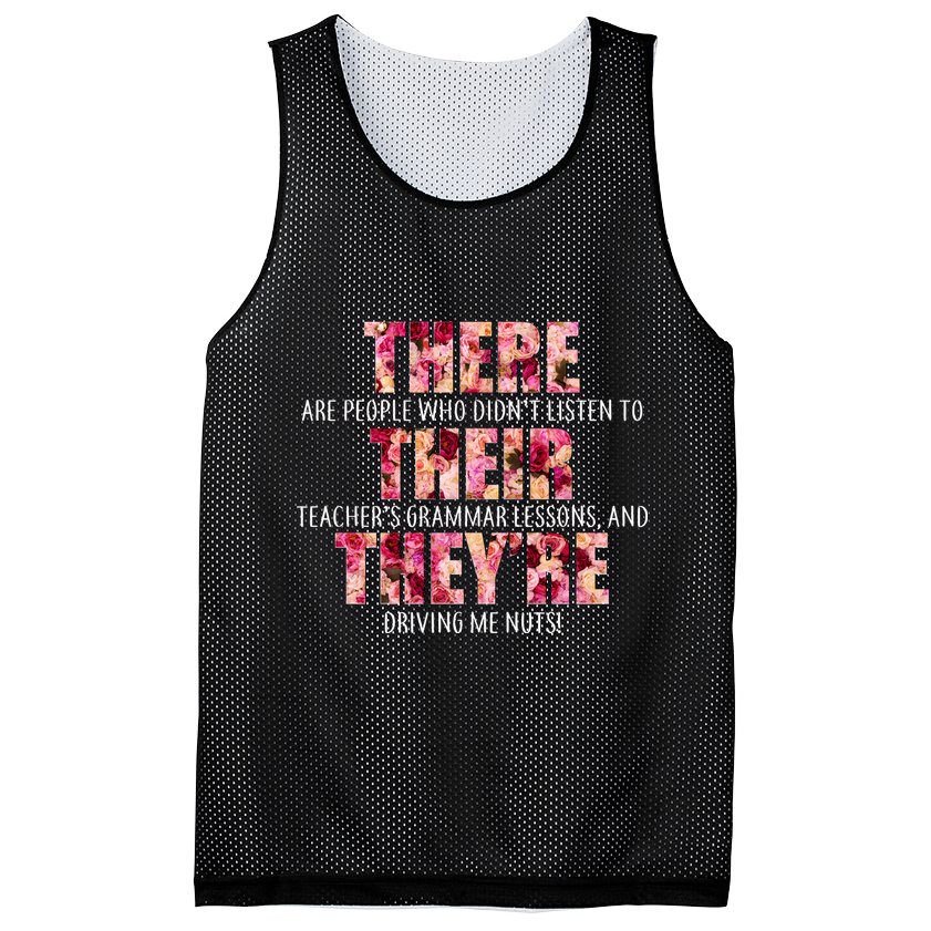 There Their They're Grammar Lessons Mesh Reversible Basketball Jersey Tank