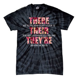 There Their They're Grammar Lessons Tie-Dye T-Shirt