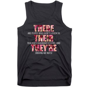 There Their They're Grammar Lessons Tank Top