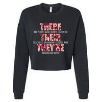 There Their They're Grammar Lessons Cropped Pullover Crew