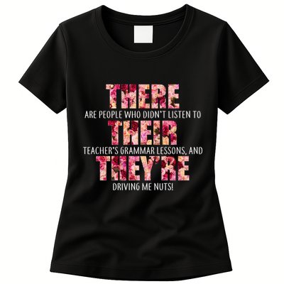 There Their They're Grammar Lessons Womens T-Shirt