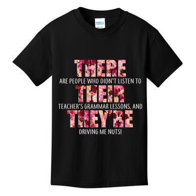 There Their They're Grammar Lessons Kids T-Shirt