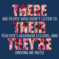 There Their They're Grammar Lessons Infant Baby Jersey Bodysuit