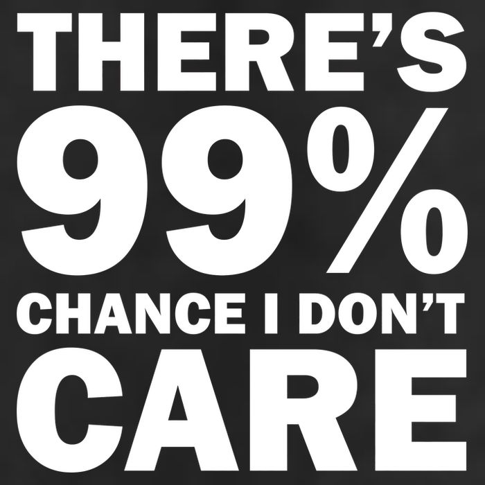 There's 99 Percent Chance I Don't Care Cool Comfort Performance Bucket Hat