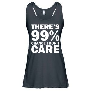 There's 99 Percent Chance I Don't Care Ladies Essential Flowy Tank