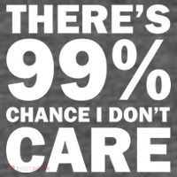There's 99 Percent Chance I Don't Care Kids T-Shirt