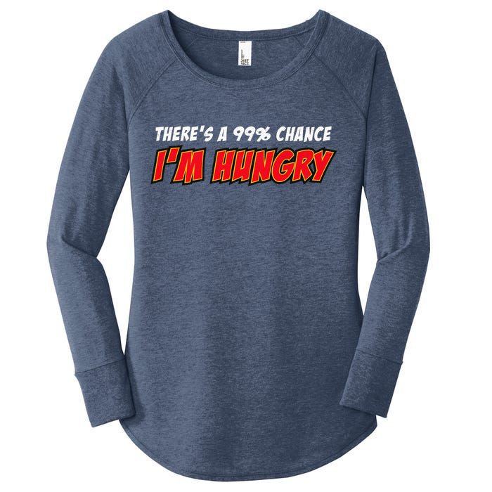 There's a 99% Chance I'm Hungry Women's Perfect Tri Tunic Long Sleeve Shirt