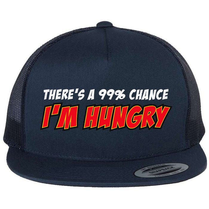 There's a 99% Chance I'm Hungry Flat Bill Trucker Hat