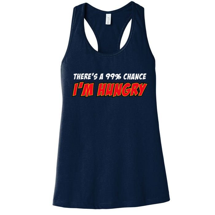 There's a 99% Chance I'm Hungry Women's Racerback Tank