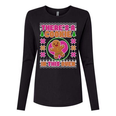 There's A Cookie In This Oven Womens Cotton Relaxed Long Sleeve T-Shirt