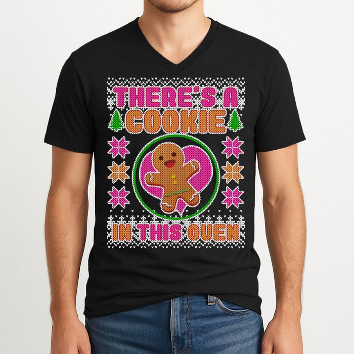 There's A Cookie In This Oven V-Neck T-Shirt