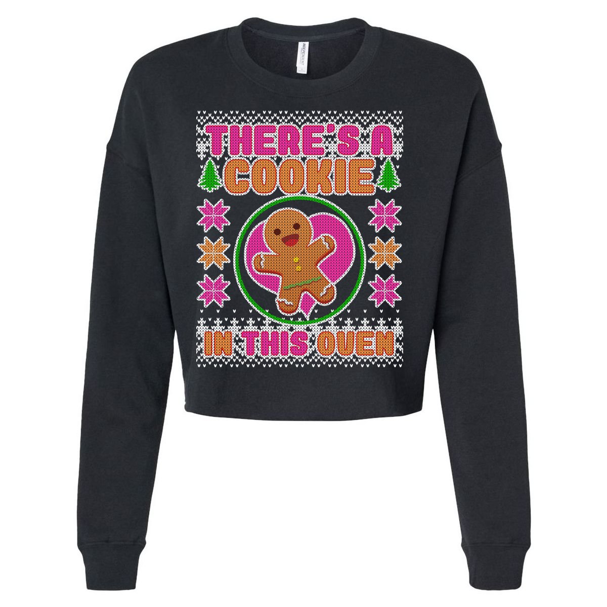 There's A Cookie In This Oven Cropped Pullover Crew