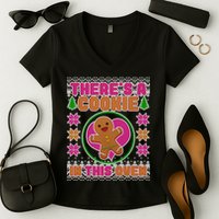 There's A Cookie In This Oven Women's V-Neck T-Shirt