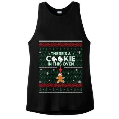 There's A Cookie In This Oven Ugly Christmas Sweater Ladies PosiCharge Tri-Blend Wicking Tank
