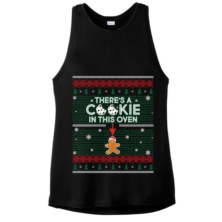 There's A Cookie In This Oven Ugly Christmas Sweater Ladies PosiCharge Tri-Blend Wicking Tank