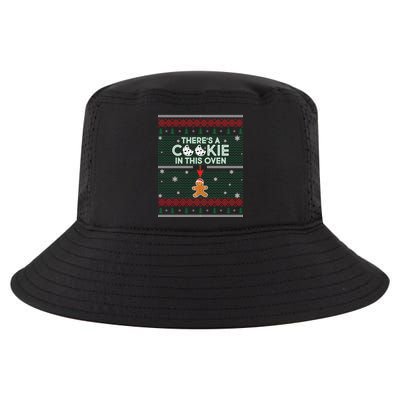 There's A Cookie In This Oven Ugly Christmas Sweater Cool Comfort Performance Bucket Hat