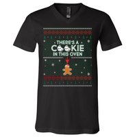 There's A Cookie In This Oven Ugly Christmas Sweater V-Neck T-Shirt