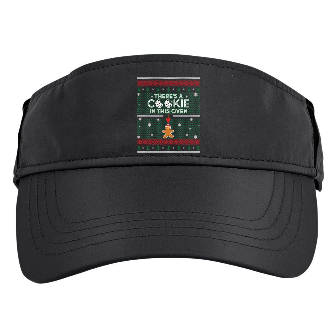 There's A Cookie In This Oven Ugly Christmas Sweater Adult Drive Performance Visor