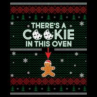 There's A Cookie In This Oven Ugly Christmas Sweater Drawstring Bag