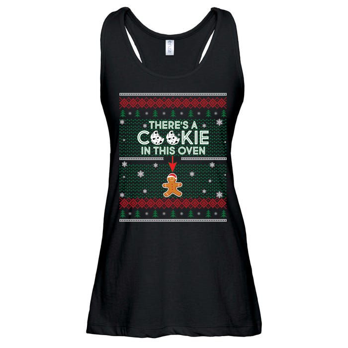 There's A Cookie In This Oven Ugly Christmas Sweater Ladies Essential Flowy Tank