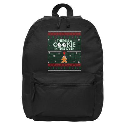There's A Cookie In This Oven Ugly Christmas Sweater 16 in Basic Backpack