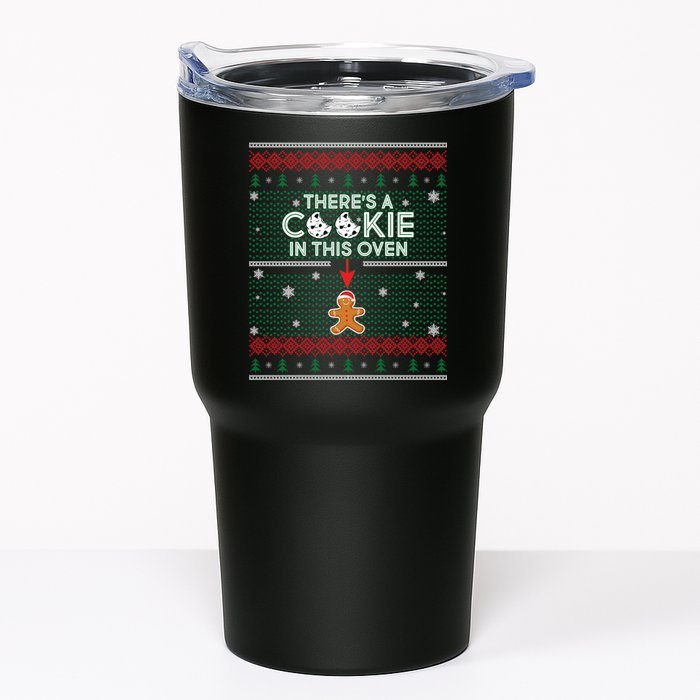 There's A Cookie In This Oven Ugly Christmas Sweater Tumbler