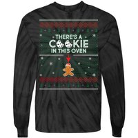 There's A Cookie In This Oven Ugly Christmas Sweater Tie-Dye Long Sleeve Shirt