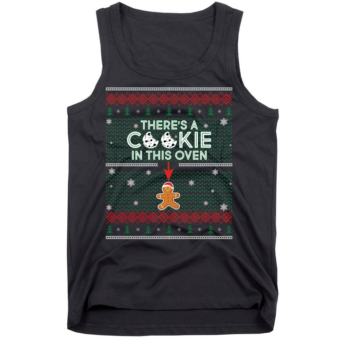 There's A Cookie In This Oven Ugly Christmas Sweater Tank Top