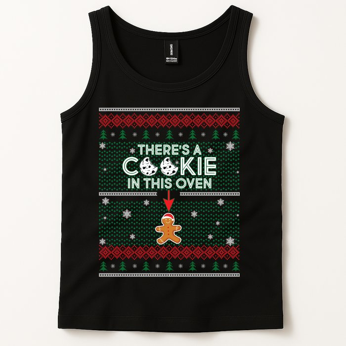 There's A Cookie In This Oven Ugly Christmas Sweater Tank Top