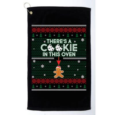 There's A Cookie In This Oven Ugly Christmas Sweater Golf Towel