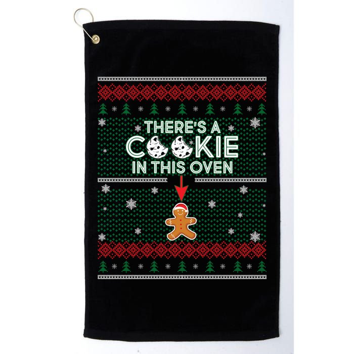 There's A Cookie In This Oven Ugly Christmas Sweater Golf Towel