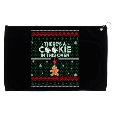 There's A Cookie In This Oven Ugly Christmas Sweater Grommeted Golf Towel