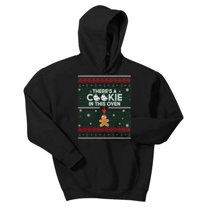 There's A Cookie In This Oven Ugly Christmas Sweater Kids Hoodie