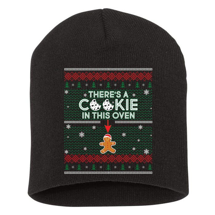 There's A Cookie In This Oven Ugly Christmas Sweater Short Acrylic Beanie